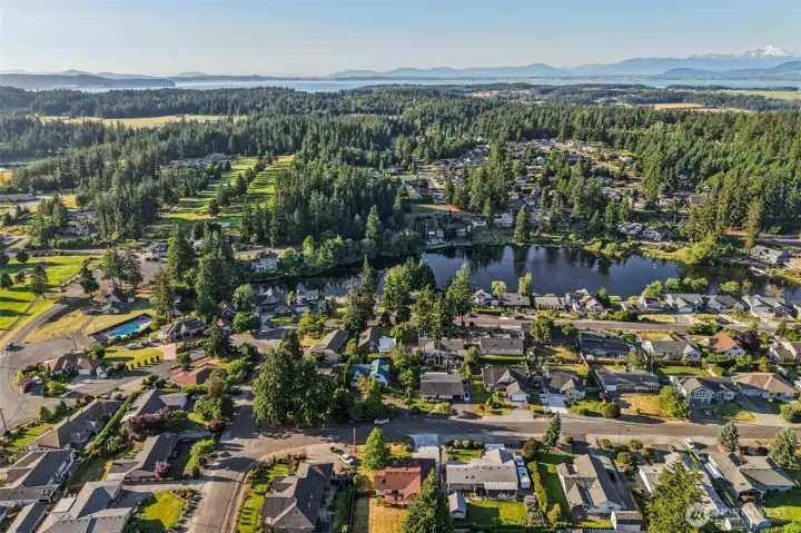 North view of Smith Lake and Skagit Bay.