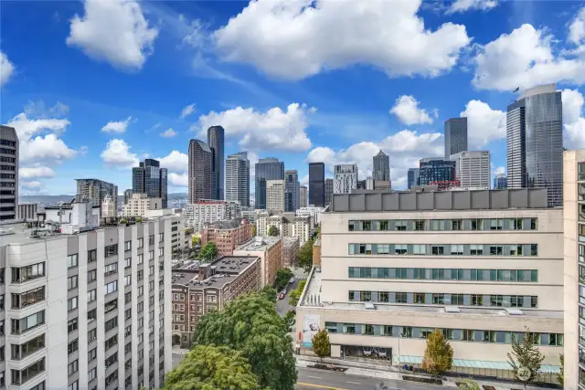 Big downtown views; Concrete and Steel building