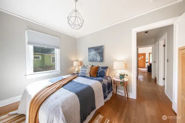 Primary bedroom on the main level.