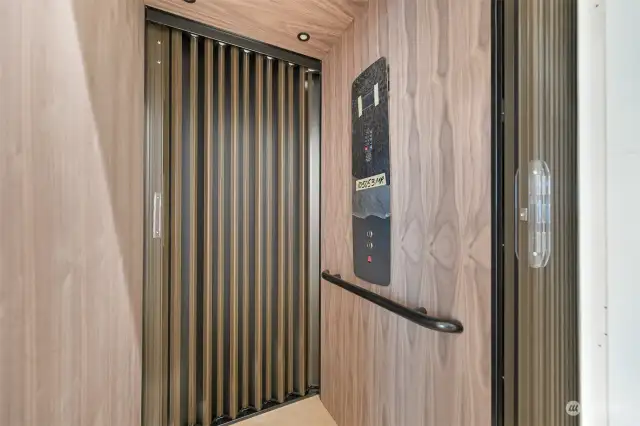 Elevator leading from garage to main level.
