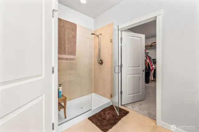 shower at primary bath