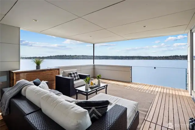 Expansive deck on top level with amazing views
