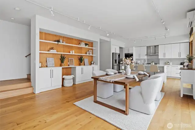 New wide-planked hardwood floors on all three levels