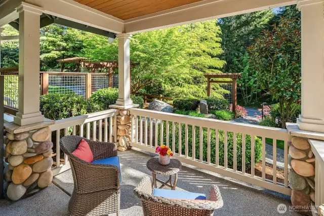 Fabulous front porch for sipping your morning coffee.