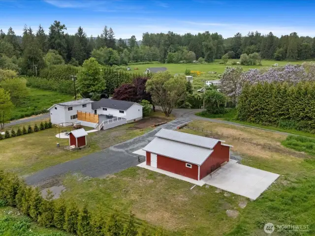great little compound for a business owner as well - keep tools, equipment, etc in the barn and park trucks and larger equipment on new gravel drive