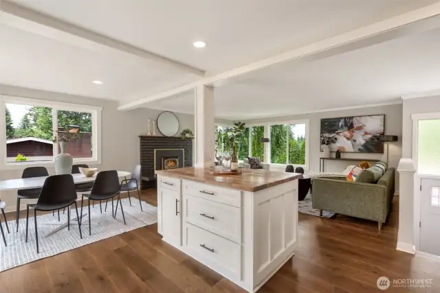 The open living spaces just feel warm and inviting.