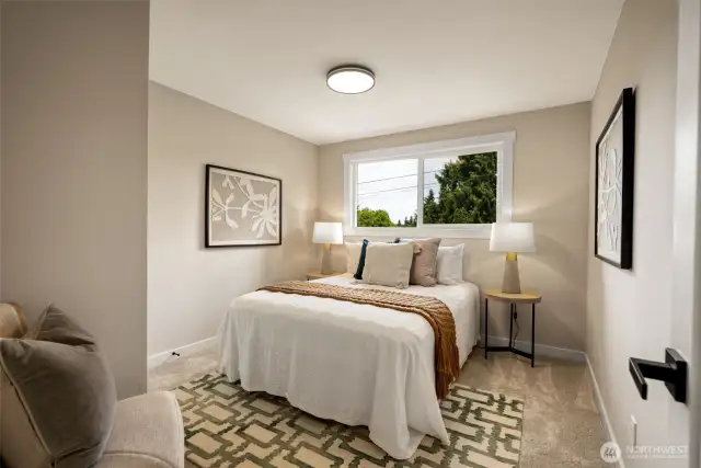 Main floor bedroom with closet.