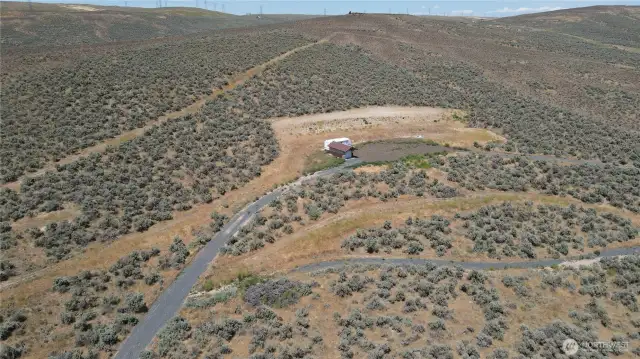 Private drive to property.