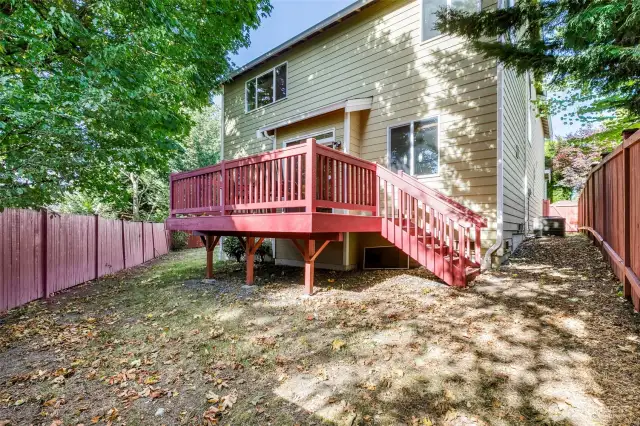 Back yard and deck