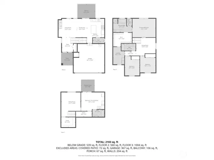Detailed floor plan provides clear layout and room flow for all levels—helping visualize space, functionality, and flexibility throughout the home.
