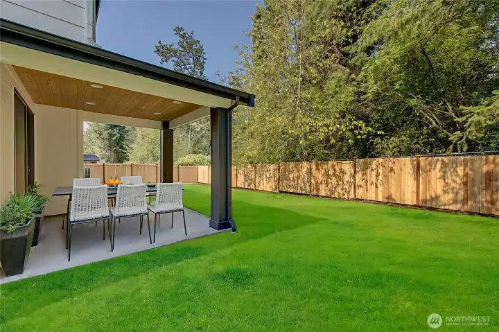 HUGE outdoor space with covered patio (photo of similar home in separate community)