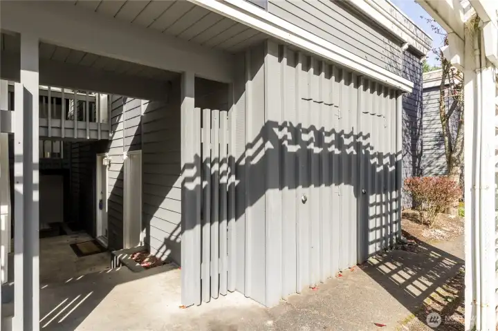 Rare find: An additional dedicated storage closet is included with the unit!