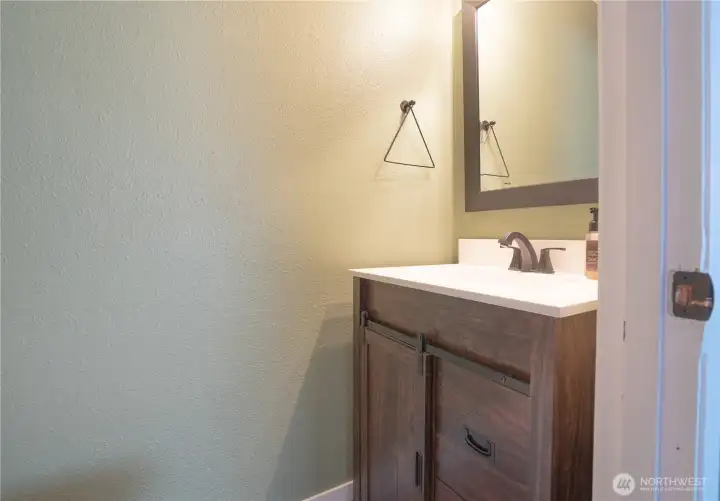 Half bathroom on main floor. Half bathroom on main floor.