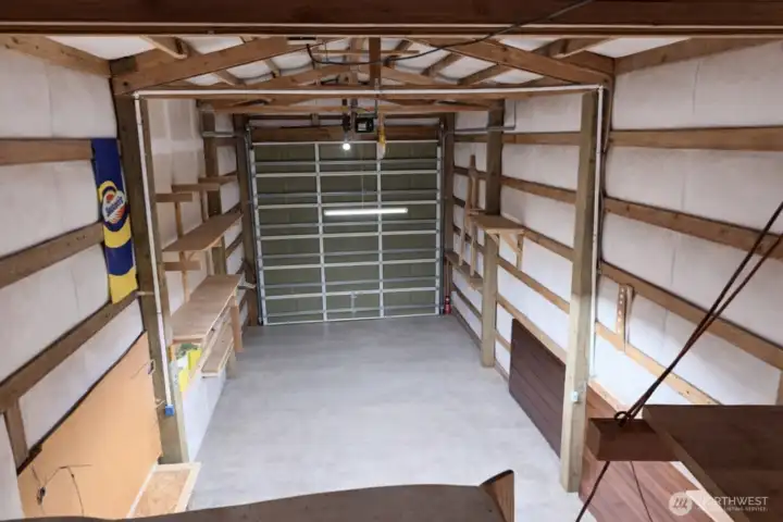 Interior Garage view from loft