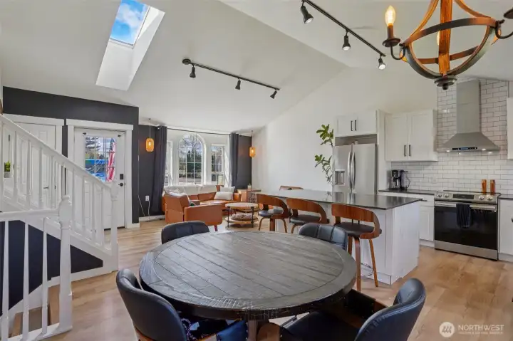 Dining room and kitchen