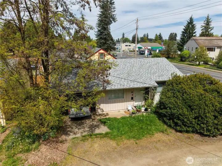 Here is a picture of 521. The carport is on the left side.