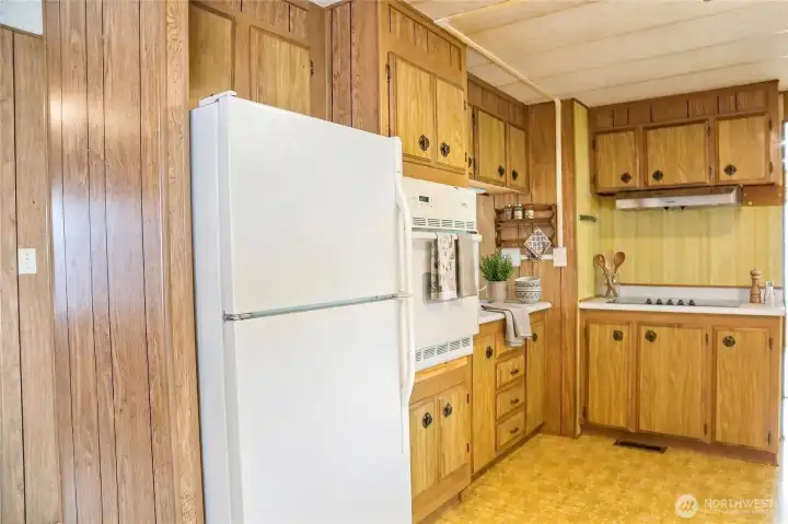 Plenty of cabinets.