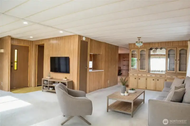 Spacious Living room.  Virtual.