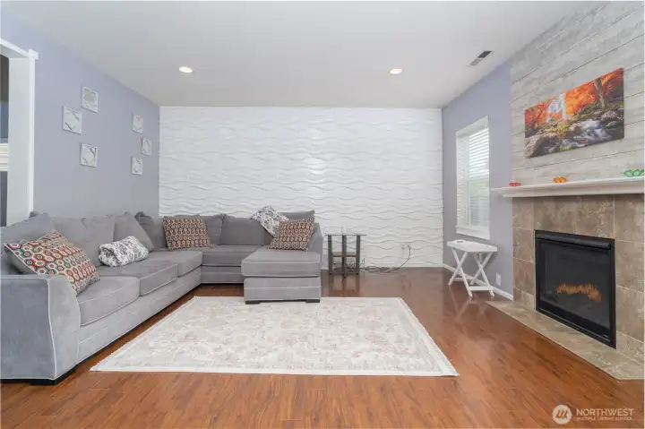 Tiled feature wall