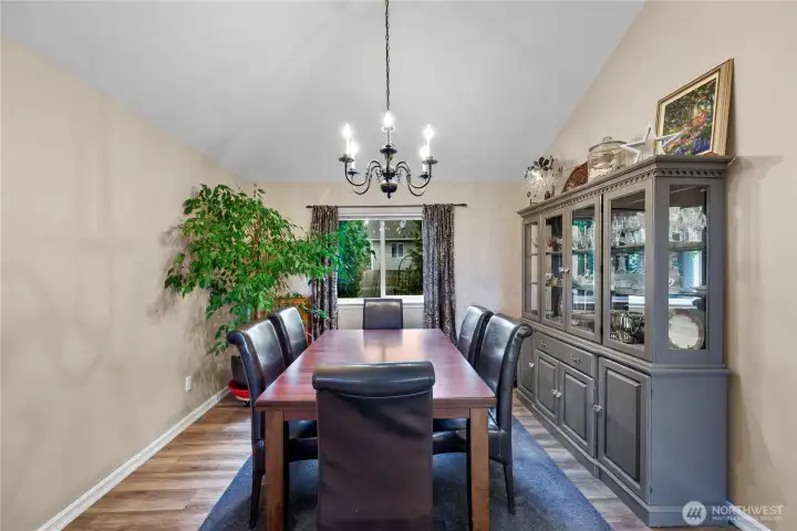 Dining room is ready for meals for all