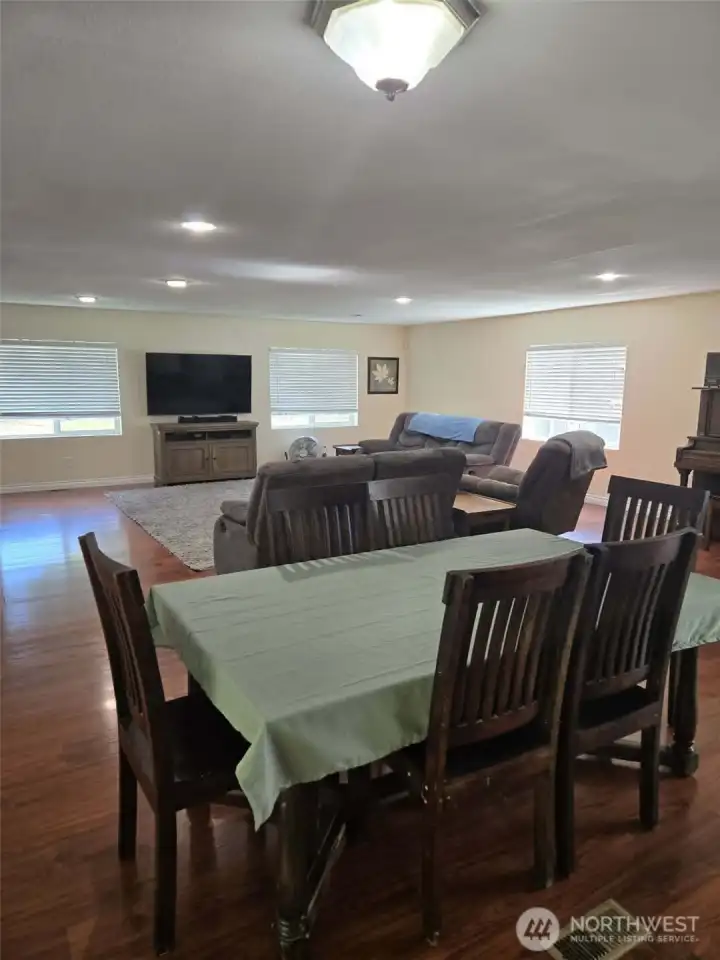 From kitchen into great room