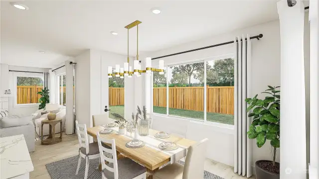 Dining  Colors and features may vary- This is a presale home. Pictures for illustration purposes only. Buyers may visit our Award Winning Design Studio to make personal selections.