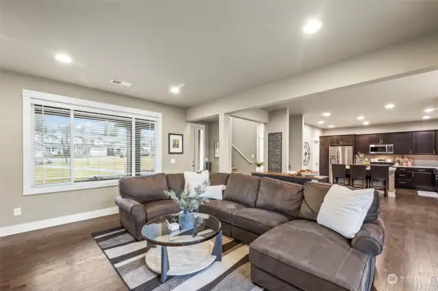 Spacious family room with lots of light!