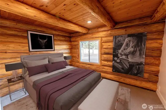 Bedroom #2.  Virtually staged.
