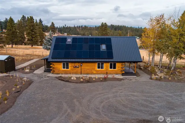 New NURAY standing seam roof with 40 year warranty.   12kW solar array.
