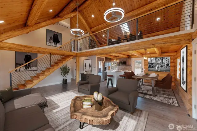 Great living space with an open floor plan.  Virtually staged.