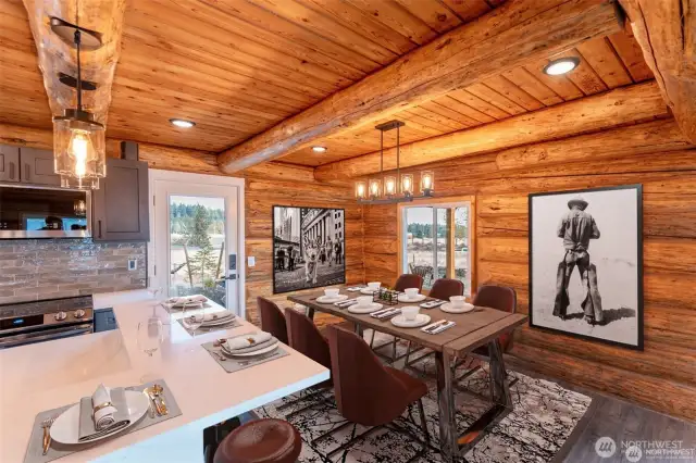 Entertain in the fabulous dining room.  Virtually staged.