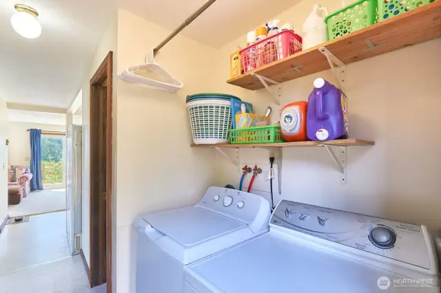 Laundry near back door