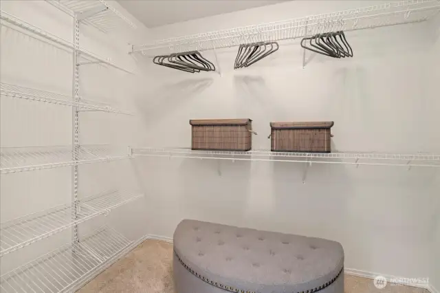 Primary suite walk-in closet