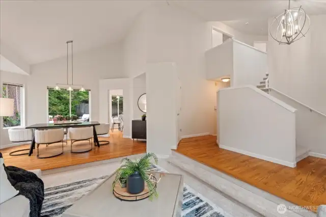 Beautiful hardwood floors on main and brand new carpet throughout the home