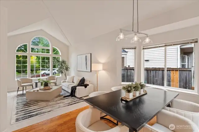 Lots of natural light streams through the oversized windows