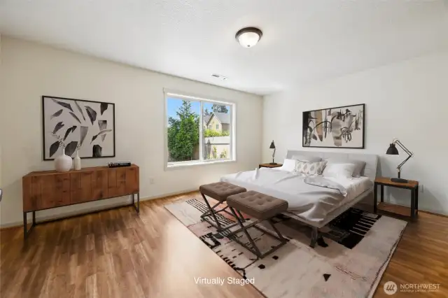 Virtually Staged Primary Bedroom