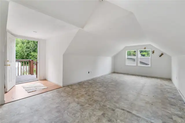 Studio space above detached garage