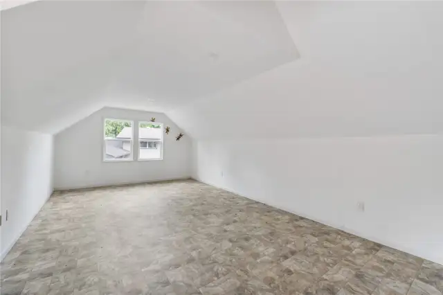 Studio space above detached garage