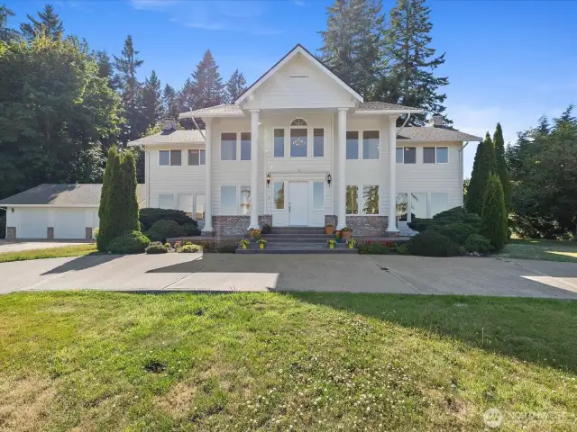 This gorgeous grand Home & Property await you - with its large circular Driveway, 3 car Garage all on 5 beautiful  Acres.