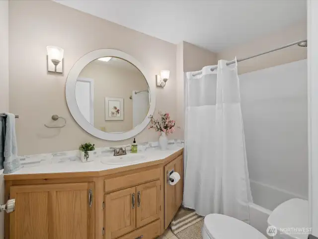 3 full Bathrooms - 1 on Main floor & 2 Upstairs.