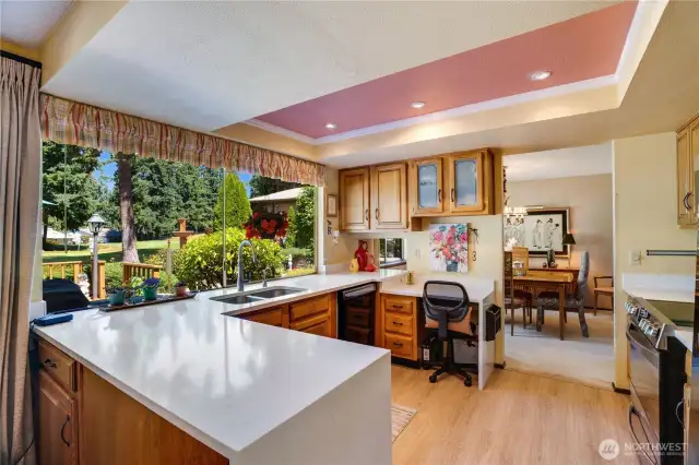 Sleek kitchen with the best views in the house!