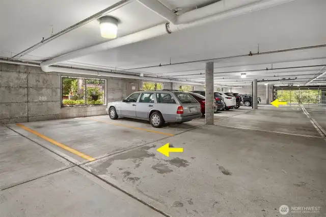 2 Parking Spaces in Secured Garage