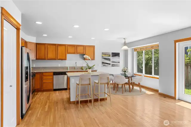 Kitchen full of natural light