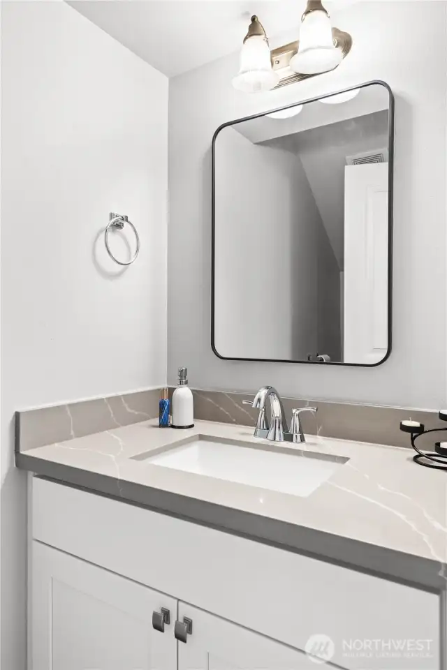 Fully remodeled half bath on main floor