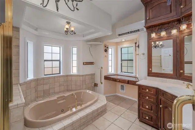 Primary Bath Soaking Tub (heated floors)