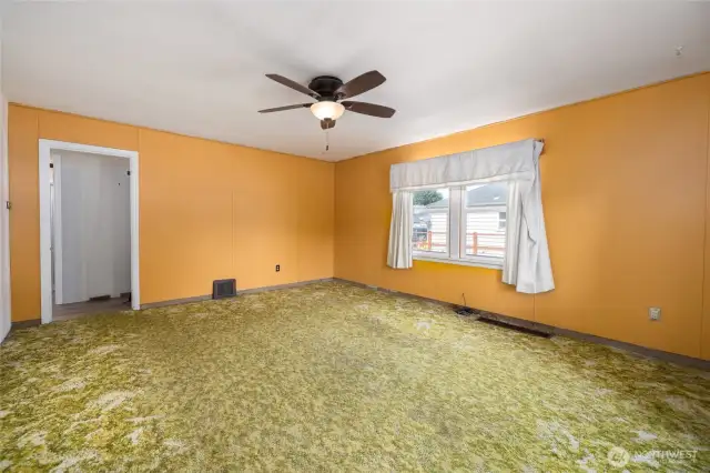 Living room   Hardwood floors under the carpet