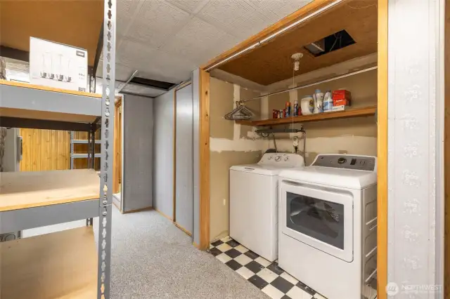 Laundry in the basement