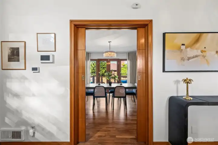 Pocket Doors into dining