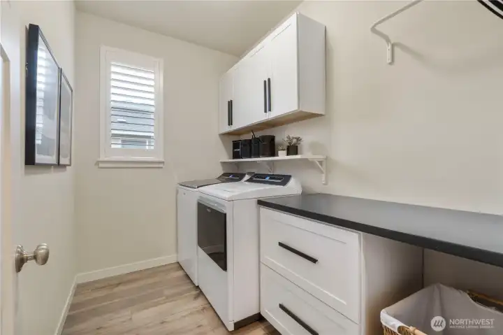 Convenient main-level laundry room