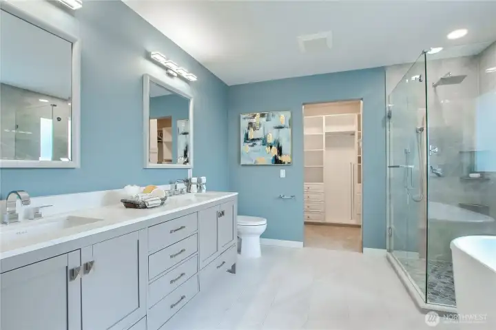 Completely redesigned 5 piece master bathroom suite